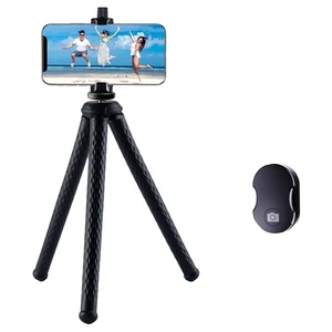 Flexible Phone Camera Tripod Stand Holder, with Bluetooth Remote, Compact, Adjustable Legs, Durable Design, Waterproof, GoPro, iPhone XR/XS Max, XS/X, Android Samsung Galaxy Flexible Phone Camera Tripod Stand Holder, with Bluetooth Remote, Compact, Adjustable Legs, Durable Design, Waterproof, GoPro, iPhone XR/XS Max, XS/X, Android Samsung Galaxy