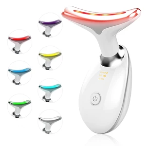 Facial Beauty Device, Face Massager Tool for Skin Care, Based on Triple Action LED, Thermal, and Vibration, Red and Blue LED Light, 7 Color Led Face and Neck Massager for Home Use (Glossy White) Facial Beauty Device, Face Massager Tool for Skin Care, Based on Triple Action LED, Thermal, and Vibration, Red and Blue LED Light, 7 Color Led Face and Neck Massager for Home Use (Glossy White)