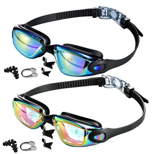 Swim Goggles, 2 Pack Unisex Adult Swimming Goggles No Leakage Anti Fog Wide View for Men Women Youth Swim Goggles, 2 Pack Unisex Adult Swimming Goggles No Leakage Anti Fog Wide View for Men Women Youth