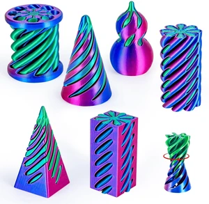 Fidget Toys (6 Pack), Impossible Cone & Pyramid Spiral Toy, Optical Illusion Passthrough Desk Toys for Adults & Kids, Stress Relief Sensory Fidgets for Anxiety, Cool Office Gifts, Pack1 Fidget Toys (6 Pack), Impossible Cone & Pyramid Spiral Toy, Optical Illusion Passthrough Desk Toys for Adults & Kids, Stress Relief Sensory Fidgets for Anxiety, Cool Office Gifts, Pack1
