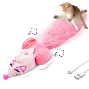 Automatic Cat Toys, Plush Cat Mouse Toy, Interactive Toy for Indoor Cats, Smart Moving Kitten Toy, Rechargeable (Pink) Automatic Cat Toys, Plush Cat Mouse Toy, Interactive Toy for Indoor Cats, Smart Moving Kitten Toy, Rechargeable (Pink)
