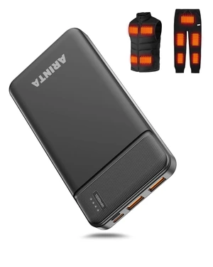 5V 2.4A Battery Pack 10000mAh for Heated Vest, Jacket, Stadium Seats, Chair, Power Bank Portable Charger for USB Devices, Heated Clothing, Heated Blanket, Sleeping Bag, Heated Coat. (Black) 5V 2.4A Battery Pack 10000mAh for Heated Vest, Jacket, Stadium Seats, Chair, Power Bank Portable Charger for USB Devices, Heated Clothing, Heated Blanket, Sleeping Bag, Heated Coat. (Black)