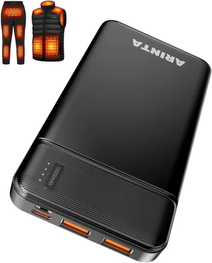 5V 2A Power Bank Battery Pack for or Heated Jacket Vest Coat, 10000mAh Portable Charger for Heated Clothes Stadium Seats Chair & Blanket, Smartphones & Tablets. (Black) 5V 2A Power Bank Battery Pack for or Heated Jacket Vest Coat, 10000mAh Portable Charger for Heated Clothes Stadium Seats Chair & Blanket, Smartphones & Tablets. (Black)