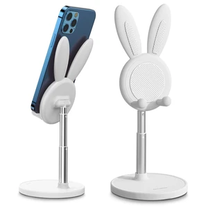 Cute Bunny Phone Stand Adjustable Phone Holder for Phones | Weighted Base Kawaii Desk Accessories, Aesthetic Room Decor Gift for Women/Girls/Kids, Compatible with All Phones Cute Bunny Phone Stand Adjustable Phone Holder for Phones | Weighted Base Kawaii Desk Accessories, Aesthetic Room Decor Gift for Women/Girls/Kids, Compatible with All Phones