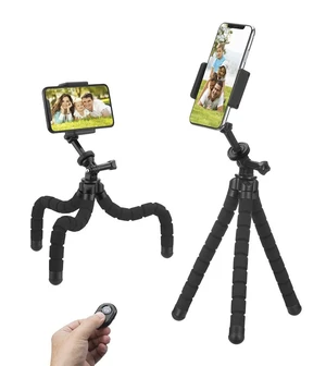 Phone Tripod, Flexible Tripod, Upgrade 4-Axis Angle Adjustment, Unique 360° Rotating Holder, Sturdy Octopus-Style Legs, and Wireless Remote Shutter for iPhone, Android Phone, DSLR Camera, and GoPro. Phone Tripod, Flexible Tripod, Upgrade 4-Axis Angle Adjustment, Unique 360° Rotating Holder, Sturdy Octopus-Style Legs, and Wireless Remote Shutter for iPhone, Android Phone, DSLR Camera, and GoPro.