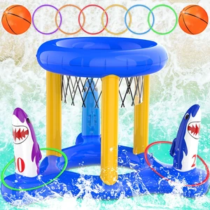 Pool Toys Pool Floats Pool Games for Kids Adult, Inflatable Pool Basketball Hoop & Ring Toss Game, 2-in-1 Pool Floating Outdoor Party Water Toy for Adults Family Kids Ages 4-8-12 (Blue-1) Pool Toys Pool Floats Pool Games for Kids Adult, Inflatable Pool Basketball Hoop & Ring Toss Game, 2-in-1 Pool Floating Outdoor Party Water Toy for Adults Family Kids Ages 4-8-12 (Blue-1)