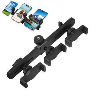 Universal Tripod Cell Phone Holder, Adjustable Phone Mount for Tripod, Dual Cell Phone Tripod Mount Adapter, 360 Rotatable, Fits All Smartphone (3-Position) Universal Tripod Cell Phone Holder, Adjustable Phone Mount for Tripod, Dual Cell Phone Tripod Mount Adapter, 360 Rotatable, Fits All Smartphone (3-Position)