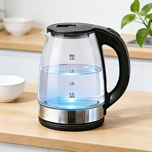 Electric Kettle, 2.0L, Hot Water Boiler, Removable Lid for Easy Cleaning, Auto Shut Off, Boil-Dry Protection, BPA Free, Borosilicate Glass Electric Tea KettleInner lid made of 304 stainless steel Electric Kettle, 2.0L, Hot Water Boiler, Removable Lid for Easy Cleaning, Auto Shut Off, Boil-Dry Protection, BPA Free, Borosilicate Glass Electric Tea KettleInner lid made of 304 stainless steel