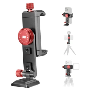 Arca Metal Phone Tripod Mount for Smartphones for Video Recording | Arca Quick Release Base, 3 Control Knobs, 360° Rotation, Dual Cold Shoe Mounts for Mic & Light Arca Metal Phone Tripod Mount for Smartphones for Video Recording | Arca Quick Release Base, 3 Control Knobs, 360° Rotation, Dual Cold Shoe Mounts for Mic & Light