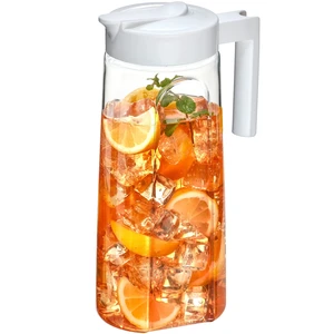 Slim - Tritan Pitcher (64 oz), Unbreakable Plastic Water Pitcher with Lid, BPA-Free, Heat-Resistant, Dishwasher-Safe, Great for Both Iced and Hot Drinks, Indoors and Outdoors, White Slim - Tritan Pitcher (64 oz), Unbreakable Plastic Water Pitcher with Lid, BPA-Free, Heat-Resistant, Dishwasher-Safe, Great for Both Iced and Hot Drinks, Indoors and Outdoors, White