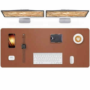 Large Desk Mat - 48" x 17"Leather Desk Pad Protector, (Brown) | Office Desk Mat, Non-Slip PU Leather Large Mouse Pad, Waterproof Desk Blotter Mat, Desk Cover pad for Office and Home Large Desk Mat - 48" x 17"Leather Desk Pad Protector, (Brown) | Office Desk Mat, Non-Slip PU Leather Large Mouse Pad, Waterproof Desk Blotter Mat, Desk Cover pad for Office and Home
