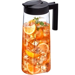 Slim - Tritan Pitcher (64 oz), Unbreakable Plastic Water Pitcher with Lid, BPA-Free, Heat-Resistant, Dishwasher-Safe, Great for Both Iced and Hot Drinks, Indoors and Outdoors, Black Slim - Tritan Pitcher (64 oz), Unbreakable Plastic Water Pitcher with Lid, BPA-Free, Heat-Resistant, Dishwasher-Safe, Great for Both Iced and Hot Drinks, Indoors and Outdoors, Black