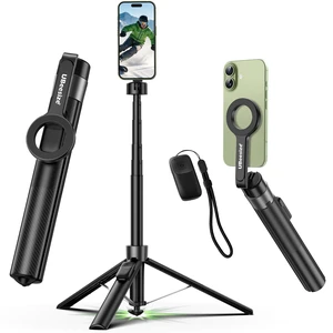 71" Phone Tripod Stand & Magnetic Selfie Stick Tripod for iPhone | Auto-Open-and-Close Tripod with Rechargeable Remote & Wrist Strap, Foldable Travel Tripod for Selfies, Vlogging & Group Photo 71" Phone Tripod Stand & Magnetic Selfie Stick Tripod for iPhone | Auto-Open-and-Close Tripod with Rechargeable Remote & Wrist Strap, Foldable Travel Tripod for Selfies, Vlogging & Group Photo