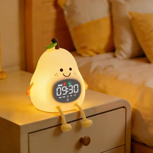 Pear Kids Alarm Clock with Night Light, OK to Wake Clock for Toddler | Cute Digital Clock for Bedroom Bedside, Dual Alarm, Multicolor Night Light, White Noise, Desk Clock Gift for Boys and Girls Pear Kids Alarm Clock with Night Light, OK to Wake Clock for Toddler | Cute Digital Clock for Bedroom Bedside, Dual Alarm, Multicolor Night Light, White Noise, Desk Clock Gift for Boys and Girls