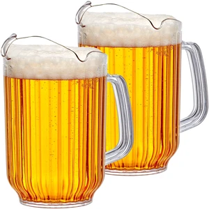 Cheerly Beerly - 2-Pack Unbreakable Plastic Beer Pitcher (60 oz) with 3 Spouts, Restaurant-Grade Polycarbonate Beverage Dispenser, Dishwasher-Safe, Great for Beer, Sangria, and More Cheerly Beerly - 2-Pack Unbreakable Plastic Beer Pitcher (60 oz) with 3 Spouts, Restaurant-Grade Polycarbonate Beverage Dispenser, Dishwasher-Safe, Great for Beer, Sangria, and More
