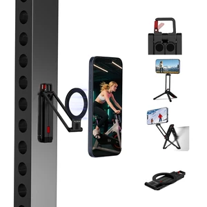 Phone Stand for , Mini Tripod for iPhone 18 17 16 | Dual-Sided N52 Magnetic Design, Multi-Axis Adjustment, 95g Aluminum Body, Carabiner Hook, 1/4" Thread for Gym & Travel Phone Stand for , Mini Tripod for iPhone 18 17 16 | Dual-Sided N52 Magnetic Design, Multi-Axis Adjustment, 95g Aluminum Body, Carabiner Hook, 1/4" Thread for Gym & Travel