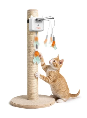 Automatic Interactive Cat Feather Toys for Indoor Cats | Cat Teaser Wand, Chasing Toys, Self Play Toys, Battery Powered, 3 Play Modes,Bell, Clip On for Tables, Chairs and Cat Trees Automatic Interactive Cat Feather Toys for Indoor Cats | Cat Teaser Wand, Chasing Toys, Self Play Toys, Battery Powered, 3 Play Modes,Bell, Clip On for Tables, Chairs and Cat Trees