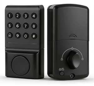 Matte Black Smart Keypad Deadbolt Keyless Entry Front Door Lock, Customizable User Codes & Auto-Lock, Easy Install (Includes 2 Backup Keys) Matte Black Smart Keypad Deadbolt Keyless Entry Front Door Lock, Customizable User Codes & Auto-Lock, Easy Install (Includes 2 Backup Keys)
