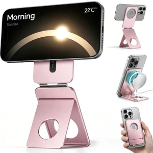 Phone Tripod Stand, Portable Selfie Stick for iPhone, Ultra-Thin | Aluminum Alloy | Pocket Size | Flexible 20x Magnet Phone Stand | Fits MagSafe Charger | For Content Creators | Women Men Gift Phone Tripod Stand, Portable Selfie Stick for iPhone, Ultra-Thin | Aluminum Alloy | Pocket Size | Flexible 20x Magnet Phone Stand | Fits MagSafe Charger | For Content Creators | Women Men Gift