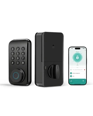 Keyless Smart Door Lock, 4-in-1 Access, App Enabled | 4 ways: fingerprint, password, key, Tuya app. Fits 35-55mm doors. Keyless entry for interior/wooden doors. Easy install Keyless Smart Door Lock, 4-in-1 Access, App Enabled | 4 ways: fingerprint, password, key, Tuya app. Fits 35-55mm doors. Keyless entry for interior/wooden doors. Easy install