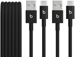 USB-A to USB-C Woven Cable 2 Pack Fast Charging Durable/Tangle-Free Compatible Charger for Apple & Android Devices (1.5 m, 5 ft) - Bolt Black USB-A to USB-C Woven Cable 2 Pack Fast Charging Durable/Tangle-Free Compatible Charger for Apple & Android Devices (1.5 m, 5 ft) - Bolt Black