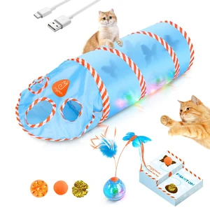 Cat Toys, Interactive Cat Toy for Indoor Cats,Upgraded Moving Shadow of Butterfly Feather Project on Cat Tunnel, Cardboard Box Toys, Rechargeable 2.0 Cat Toys, Interactive Cat Toy for Indoor Cats,Upgraded Moving Shadow of Butterfly Feather Project on Cat Tunnel, Cardboard Box Toys, Rechargeable 2.0