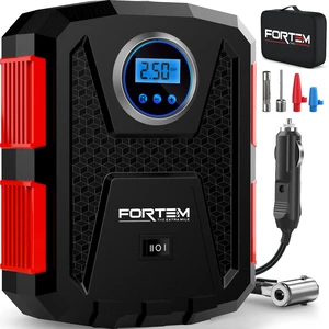 Tire Inflator Portable Air Compressor - Air Pump for Tires & Bikes | Car Tire Pump w/ Auto Shut Off, 150 PSI, 12V DC, LED Light, Carrying Case, Attachments for Balls & Inflatables, Red Tire Inflator Portable Air Compressor - Air Pump for Tires & Bikes | Car Tire Pump w/ Auto Shut Off, 150 PSI, 12V DC, LED Light, Carrying Case, Attachments for Balls & Inflatables, Red