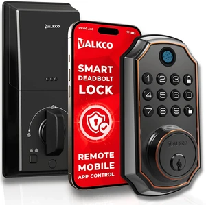 Smart Door Lock V5O5BF, Keyless Entry Door Lock with Keypad and Bluetooth App Control, Fingerprint Deadbolt, Smart Door Lock for Front Door, Auto Lock, IP54 Weatherproof, Easy Installation. Smart Door Lock V5O5BF, Keyless Entry Door Lock with Keypad and Bluetooth App Control, Fingerprint Deadbolt, Smart Door Lock for Front Door, Auto Lock, IP54 Weatherproof, Easy Installation.