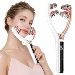 Face and Tmj Massager with 8-Roller, Vibration Beauty Device | Tmj & Jaw Relaxation, Facial Sculpting Tool, Lymphatic Drainage, Lift & Shaper, Self-Care Portable for Home & Travel Use Face and Tmj Massager with 8-Roller, Vibration Beauty Device | Tmj & Jaw Relaxation, Facial Sculpting Tool, Lymphatic Drainage, Lift & Shaper, Self-Care Portable for Home & Travel Use