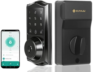 Smart Keyless Entry Door Lock with App Control, Electronic Touchscreen Keypad Deadbolt with Doorbell, App Remote, Voice Prompt, Auto Lock, IP55 Waterproof, 500+ User Capacity, Easy Installation Smart Keyless Entry Door Lock with App Control, Electronic Touchscreen Keypad Deadbolt with Doorbell, App Remote, Voice Prompt, Auto Lock, IP55 Waterproof, 500+ User Capacity, Easy Installation