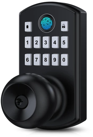 Door Knob with Keypad Fingerprint Entry Door Lock Biometrics | 50 Fingerprints 0.3S High Sensitivity 20 User codes Vacation One-time Passage Mode Anti-peep Key Backup Fits Standard US Door Door Knob with Keypad Fingerprint Entry Door Lock Biometrics | 50 Fingerprints 0.3S High Sensitivity 20 User codes Vacation One-time Passage Mode Anti-peep Key Backup Fits Standard US Door