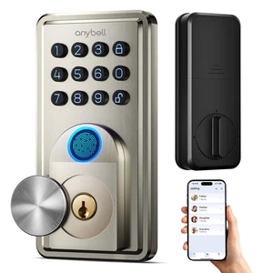 Fingerprint Door Lock Keyless Entry Smart Deadbolt for Front Door | Electronic Keypad, Tuya App Control & Auto Lock, Easy Install for Front Door - Satin Nickel Fingerprint Door Lock Keyless Entry Smart Deadbolt for Front Door | Electronic Keypad, Tuya App Control & Auto Lock, Easy Install for Front Door - Satin Nickel