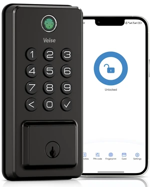 Smart WiFi Lock for Front Door, Matte Black Smart WiFi Lock for Front Door, Matte Black