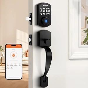 Smart Keyless Entry Door Lock Smart Locks for Front Door, Keypad Door Lock with Handle Fingerprint Deadbolt with Handle Smart Keyless Entry Door Lock Smart Locks for Front Door, Keypad Door Lock with Handle Fingerprint Deadbolt with Handle