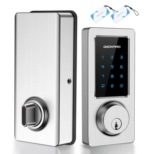 Smart Door Lock, Entry Door Lock with Auto-Lock | Fingerprint, Touchscreen Keypad Deadbolt For Front Door, Electronic Deadbolt For Home Smart Door Lock, Entry Door Lock with Auto-Lock | Fingerprint, Touchscreen Keypad Deadbolt For Front Door, Electronic Deadbolt For Home