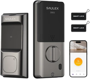 DB02 Smart Lock for Front Door, Built-in WiFi Fingerprint Door Lock, 5-in-1 Keyless Entry Deadbolt, App Remote Control, Auto Unlock, Keypad & NFC Access, Easy Installation DB02 Smart Lock for Front Door, Built-in WiFi Fingerprint Door Lock, 5-in-1 Keyless Entry Deadbolt, App Remote Control, Auto Unlock, Keypad & NFC Access, Easy Installation