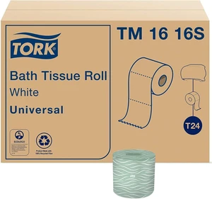 Septic Safe Toilet Paper, 96 Rolls x 500 Sheets , TM1616S | Compatible with T24 Dispensers, 2-Ply, White, 100% Recycled, Eco-Friendly Septic Safe Toilet Paper, 96 Rolls x 500 Sheets , TM1616S | Compatible with T24 Dispensers, 2-Ply, White, 100% Recycled, Eco-Friendly