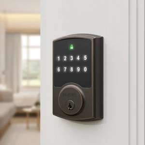 Keyless Entry Electronic Touchpad Door Lock - Backlit Keypad Deadbolt with Advanced Security, Custom User Codes, Auto-Lock, for Front Door, Home or Office,Tuscan Bronze Keyless Entry Electronic Touchpad Door Lock - Backlit Keypad Deadbolt with Advanced Security, Custom User Codes, Auto-Lock, for Front Door, Home or Office,Tuscan Bronze