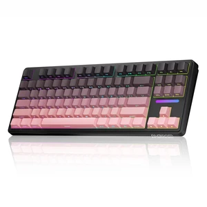H87 75% Tri-Mode Wireless Mechanical Gaming Keyboard (Black Pink) | Custom Keyboard with 10000mAh Battery, Hot Swappable, Bluetooth 5.3/2.4GHz/ USB-C, Gasket Mount, RGB Backlitfor PC Mac H87 75% Tri-Mode Wireless Mechanical Gaming Keyboard (Black Pink) | Custom Keyboard with 10000mAh Battery, Hot Swappable, Bluetooth 5.3/2.4GHz/ USB-C, Gasket Mount, RGB Backlitfor PC Mac
