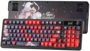K719 PRO Wireless RGB Gasket Gaming Keyboard, Dye-Sub Anime Keycap | Easy-Control LED Info Display, 0-Delay Tri-Mode, Cushioned 5-Layer Noise Dampening for Creamy Thocky Sound, 95% Layout K719 PRO Wireless RGB Gasket Gaming Keyboard, Dye-Sub Anime Keycap | Easy-Control LED Info Display, 0-Delay Tri-Mode, Cushioned 5-Layer Noise Dampening for Creamy Thocky Sound, 95% Layout