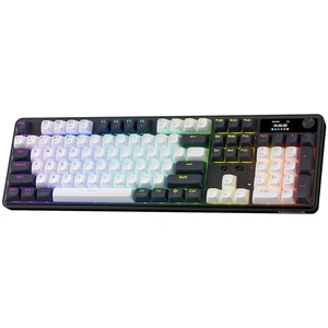 K761 PRO Wireless 104-Key Gasket Gaming Keyboard, Screen & Knob | Easy-Control LED Info Display, 0-Delay Tri-Mode, Cushioned 5-Layer Noise Dampening for Creamy Thocky Sound, Standard 104 keys K761 PRO Wireless 104-Key Gasket Gaming Keyboard, Screen & Knob | Easy-Control LED Info Display, 0-Delay Tri-Mode, Cushioned 5-Layer Noise Dampening for Creamy Thocky Sound, Standard 104 keys