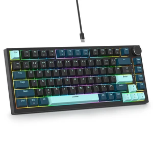 75 Percent Keyboard Gasket-Mounted with Sound Absorbing Pads, 82-Key Compact Wired RGB Mechanical Gaming Keyboard Hot-Swap Socket for Win, Monster-B 75 Percent Keyboard Gasket-Mounted with Sound Absorbing Pads, 82-Key Compact Wired RGB Mechanical Gaming Keyboard Hot-Swap Socket for Win, Monster-B