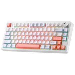 N75 V2 Mechanical Keyboard,2.4GHz/BT/Wired Wireless Gaming Keyboard | 75% Layout with Knob,Tri-Mode Bluetooth Keyboard, Creamy Keyboard with Linear Switches, RGB Backlit for Win & Mac (Orange) N75 V2 Mechanical Keyboard,2.4GHz/BT/Wired Wireless Gaming Keyboard | 75% Layout with Knob,Tri-Mode Bluetooth Keyboard, Creamy Keyboard with Linear Switches, RGB Backlit for Win & Mac (Orange)
