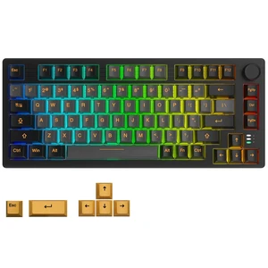 EK75PRO 75% Wireless Mechanical Gaming Keyboard with Knob | Gasket Custom Structure Creamy Keyboard,Hot Swap,2.4Ghz/BT5.1/USB-C,Pre-lubed Switches,RGB Backlit,PBT Keycaps,for Win/MAC EK75PRO 75% Wireless Mechanical Gaming Keyboard with Knob | Gasket Custom Structure Creamy Keyboard,Hot Swap,2.4Ghz/BT5.1/USB-C,Pre-lubed Switches,RGB Backlit,PBT Keycaps,for Win/MAC