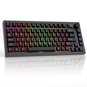 Spectre 75 Mechanical Gaming Keyboard | Customizable LCD Screen Display & Knob | Tri-Mode Wireless Bluetooth 2.4GHz | Gasket Mount Hot Swappable | Black Cocoa Brown Tactile Switches Spectre 75 Mechanical Gaming Keyboard | Customizable LCD Screen Display & Knob | Tri-Mode Wireless Bluetooth 2.4GHz | Gasket Mount Hot Swappable | Black Cocoa Brown Tactile Switches