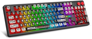 Wireless Mechanical Keyboard Creamy, Cyber Mecha Style, Black | Bluetooth/2.4GHz/USB-C Wired, Hot Swappable Pre-Lubed Linear Switches, RGB Backlit, Full Size Custom Gaming for PC/Mac Wireless Mechanical Keyboard Creamy, Cyber Mecha Style, Black | Bluetooth/2.4GHz/USB-C Wired, Hot Swappable Pre-Lubed Linear Switches, RGB Backlit, Full Size Custom Gaming for PC/Mac