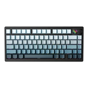 75 Creamy Axis Gaming Wireless Mechanical Keyboard Hot | Sound Effect Aluminum Knob High Resolution Dot Matrix Screen/PP Material/8000mAh Battery Life(Black) 75 Creamy Axis Gaming Wireless Mechanical Keyboard Hot | Sound Effect Aluminum Knob High Resolution Dot Matrix Screen/PP Material/8000mAh Battery Life(Black)