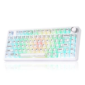 Aula F75 Mechanical Keyboard,Wireless Creamy Gaming Keyboard with Knob | Tri-Modes Bluetooth/2.4GHz/Type-C,RGB Backlit,Programmable 81 PBT Keycaps, Hot Swappable Pre-lubed Seiya Switches Aula F75 Mechanical Keyboard,Wireless Creamy Gaming Keyboard with Knob | Tri-Modes Bluetooth/2.4GHz/Type-C,RGB Backlit,Programmable 81 PBT Keycaps, Hot Swappable Pre-lubed Seiya Switches