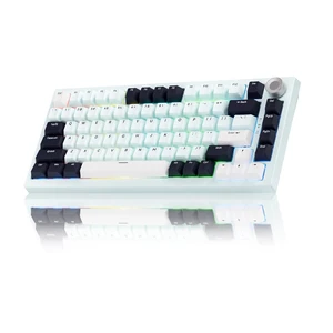 Iceland Blue 75% HotSwappable Mechanical Keyboard, TripleMode 2.4G BT5.1 USBC, Multifunctional Knob, Gradient PBT Keycaps, 8000mAh Battery, RGB Backlit, Gaming Custom Keypad for Windows Mac Iceland Blue 75% HotSwappable Mechanical Keyboard, TripleMode 2.4G BT5.1 USBC, Multifunctional Knob, Gradient PBT Keycaps, 8000mAh Battery, RGB Backlit, Gaming Custom Keypad for Windows Mac