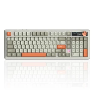 AJAZZ AK980 V2 Tri-Mode Wireless Creamy Mechanical Gaming Keyboard with TFT Smart Display Screen & Knob, 10,000mAh Battery, 98-Key Layout, Hot-Swappable, Gasket-Mounted, Quiet Computer Keyboard AJAZZ AK980 V2 Tri-Mode Wireless Creamy Mechanical Gaming Keyboard with TFT Smart Display Screen & Knob, 10,000mAh Battery, 98-Key Layout, Hot-Swappable, Gasket-Mounted, Quiet Computer Keyboard